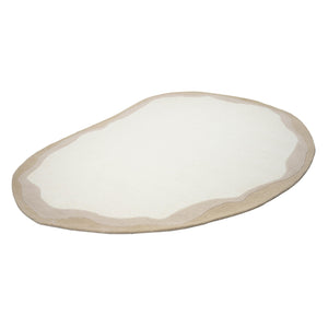 Tov Furniture Tarba Soft Wool & Cotton Floor Rug - Sculptural Design With Wabi-sabi Curves For Elegant Spaces Tan Cotton,Wool Tov-r18795