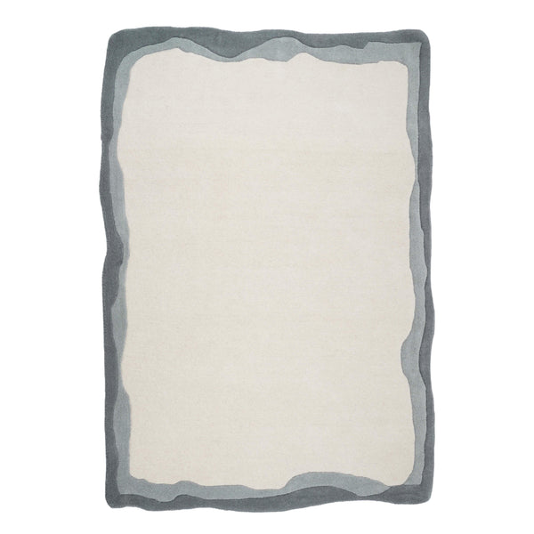 Tov Furniture Tarba Soft Wool & Cotton Floor Rug - Sculptural Design With Wabi-sabi Curves For Elegant Spaces Grey Cotton,Wool Tov-r18796