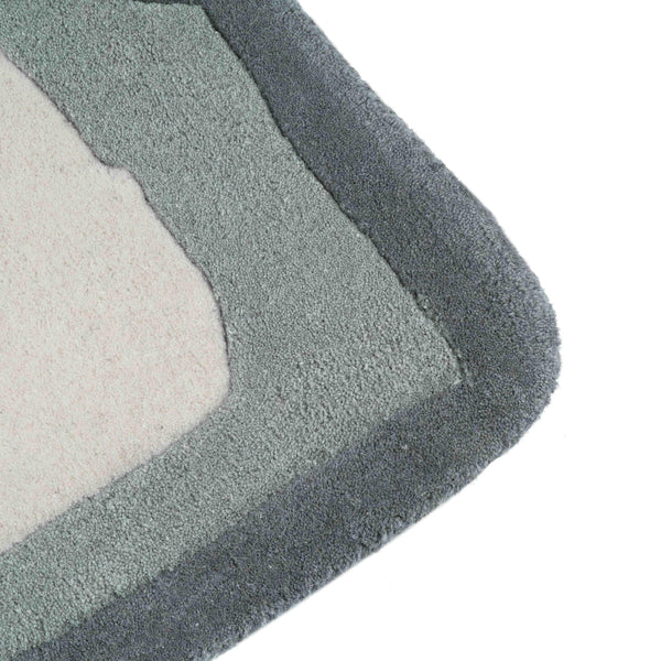 Tov Furniture Tarba Soft Wool & Cotton Floor Rug - Sculptural Design With Wabi-sabi Curves For Elegant Spaces Grey Cotton,Wool Tov-r18796