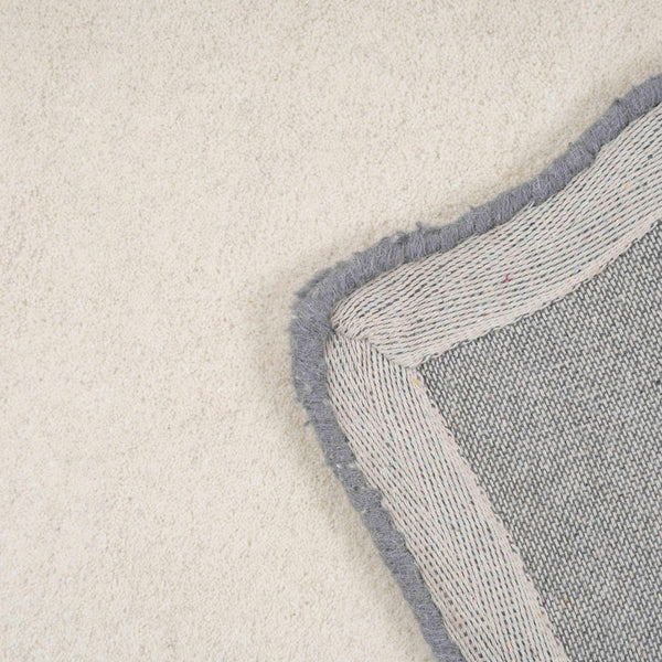 Tov Furniture Tarba Soft Wool & Cotton Floor Rug - Sculptural Design With Wabi-sabi Curves For Elegant Spaces Grey Cotton,Wool Tov-r18796