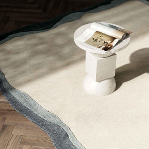 Tov Furniture Tarba Soft Wool & Cotton Floor Rug - Sculptural Design With Wabi-sabi Curves For Elegant Spaces Grey Cotton,Wool Tov-r18797