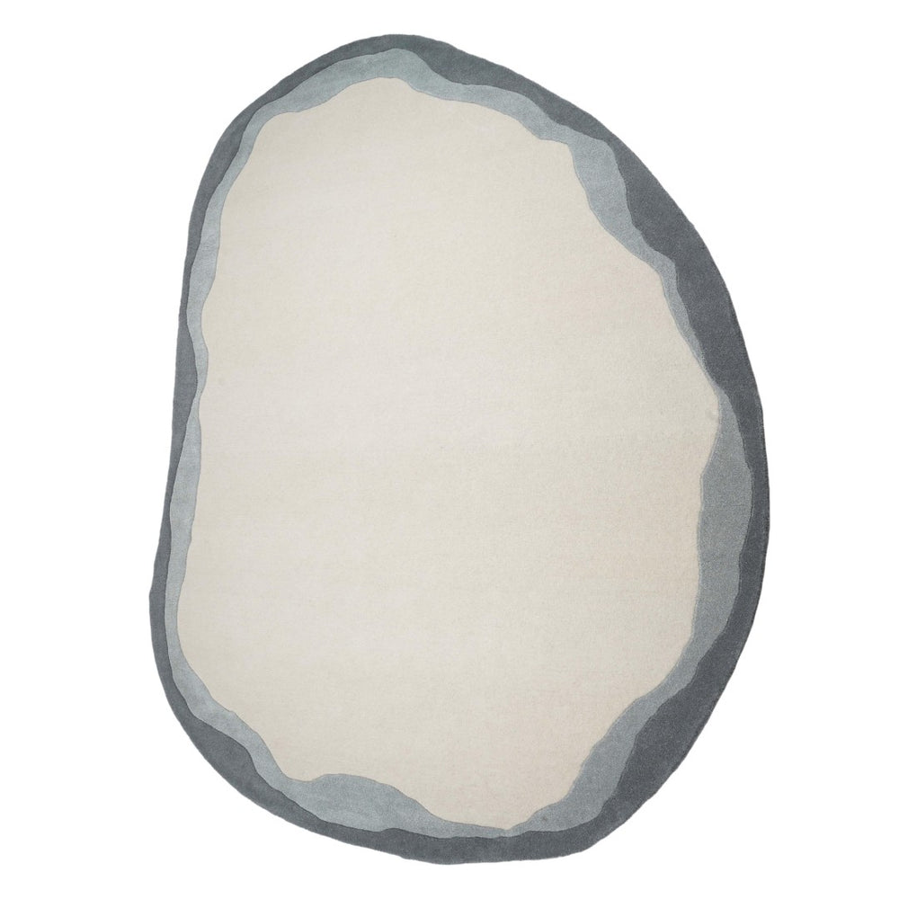 TOV Furniture Tarba Organic Floor Rug - Handcrafted Comfort with Wabi-Sabi Design for Elegant Living Spaces Grey TOV-R18798