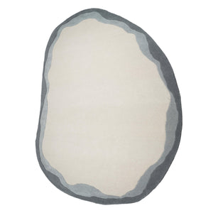 Tov Furniture Tarba Soft Wool & Cotton Floor Rug - Sculptural Design With Wabi-sabi Curves For Elegant Spaces Grey Cotton,Wool Tov-r18798