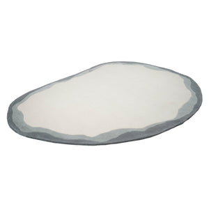 Tov Furniture Tarba Soft Wool & Cotton Floor Rug - Sculptural Design With Wabi-sabi Curves For Elegant Spaces Grey Cotton,Wool Tov-r18798