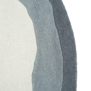 Tov Furniture Tarba Soft Wool & Cotton Floor Rug - Sculptural Design With Wabi-sabi Curves For Elegant Spaces Grey Cotton,Wool Tov-r18798