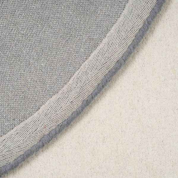 Tov Furniture Tarba Soft Wool & Cotton Floor Rug - Sculptural Design With Wabi-sabi Curves For Elegant Spaces Grey Cotton,Wool Tov-r18798