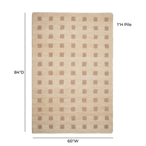 TOV Furniture Hari Natural Hand-Tufted Rug – Plush, Textured Elegance for Sophisticated Living Spaces and Comfort 5' x 7' TOV-R18890
