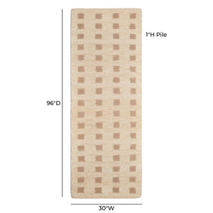 TOV Furniture Hari Natural Hand-Tufted Rug – Plush, Textured Elegance for Sophisticated Living Spaces and Comfort 2'6" x 8' TOV-R18891