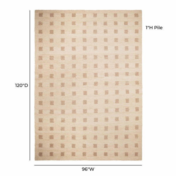 TOV Furniture Hari Natural Hand-Tufted Rug – Plush, Textured Elegance for Sophisticated Living Spaces and Comfort 8' x 10' TOV-R18892