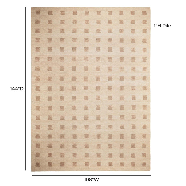 TOV Furniture Hari Natural Hand-Tufted Rug – Plush, Textured Elegance for Sophisticated Living Spaces and Comfort 9' x 12' TOV-R18893