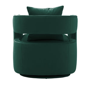 TOV Furniture Kennedy Velvet Swivel Accent Chair - Plush Comfort, Modern Design, Effortless Style for Any Room Forest Green TOV-S44126