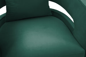 TOV Furniture Kennedy Velvet Swivel Accent Chair - Plush Comfort, Modern Design, Effortless Style for Any Room Forest Green TOV-S44126