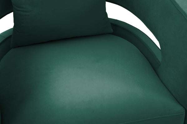 TOV Furniture Kennedy Velvet Swivel Accent Chair - Plush Comfort, Modern Design, Effortless Style for Any Room Forest Green TOV-S44126