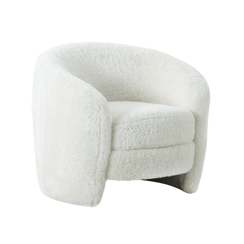 TOV Furniture Dakota Faux Shearling Armchair - Plush Comfort & Stylish Design for Living Room or Bedroom Nooks TOV-S44136
