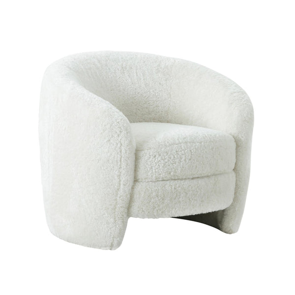 TOV Furniture Dakota Faux Shearling Armchair - Plush Comfort & Stylish Design for Living Room or Bedroom Nooks TOV-S44136