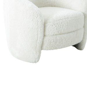 TOV Furniture Dakota Faux Shearling Armchair - Plush Comfort & Stylish Design for Living Room or Bedroom Nooks TOV-S44136