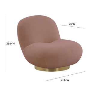 TOV Furniture Emily Swivel Chair – Luxurious Velvet, Gold Base, Stylish Design for Ultimate Comfort & Elegance TOV-S44173