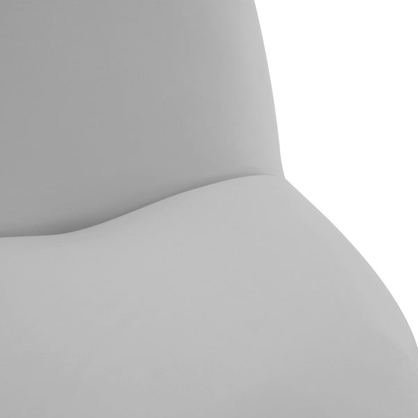 TOV Furniture Emily Swivel Chair - Luxurious Velvet Elegance with 360° Comfort and Brushed Gold Steel Base Grey TOV-S44174