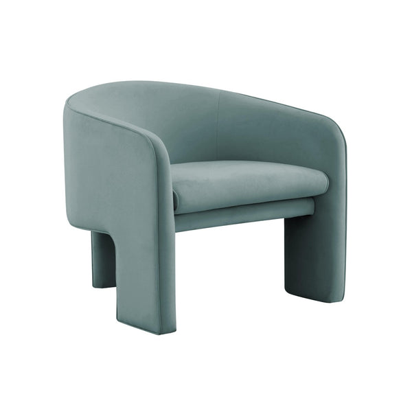 TOV Furniture Marla Velvet Accent Chair - Luxurious Sea Blue Comfort with Handcrafted Design for Any Space TOV-S44184