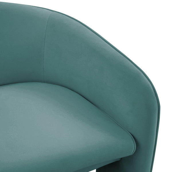TOV Furniture Marla Velvet Accent Chair - Luxurious Sea Blue Comfort with Handcrafted Design for Any Space TOV-S44184