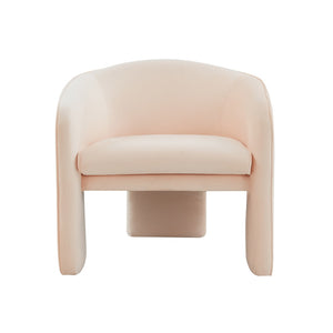 TOV Furniture Marla Velvet Accent Chair - Sculptural Comfort for Modern Spaces, Perfect for Living Rooms & Offices Peach TOV-S44185