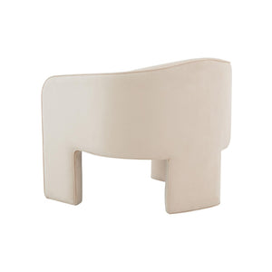 TOV Furniture Marla Velvet Accent Chair - Sculptural Comfort for Modern Spaces, Perfect for Living Rooms & Offices Peach TOV-S44185