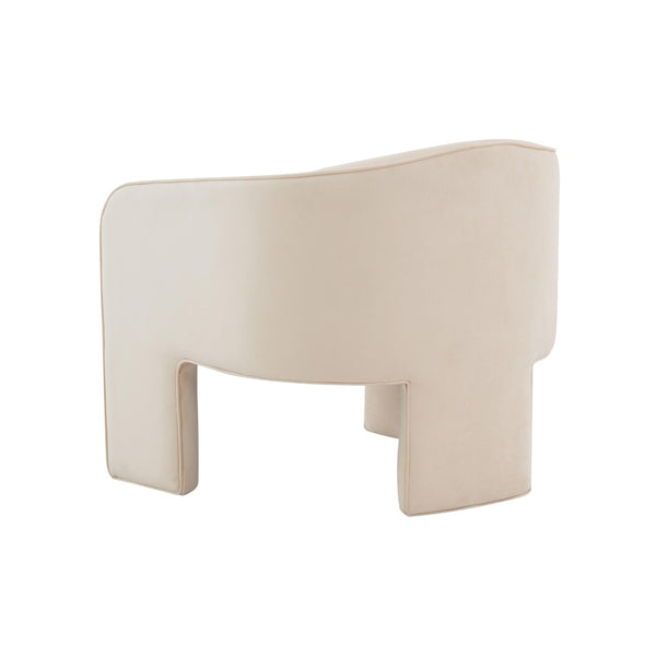 TOV Furniture Marla Velvet Accent Chair - Sculptural Comfort for Modern Spaces, Perfect for Living Rooms & Offices Peach TOV-S44185