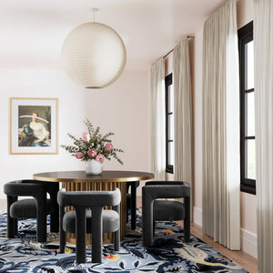 TOV Furniture Sloane Velvet Accent Chair - Sculptural Design, Plush Comfort, Handmade Elegance for Any Space Black TOV-S44197