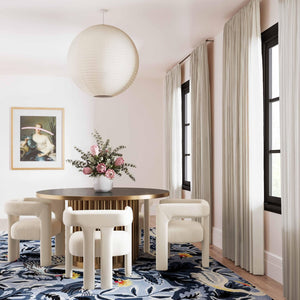 TOV Furniture Sloane Velvet Accent Chair - Sculptural Design, Plush Comfort, Handmade Elegance for Any Space Cream TOV-S44198