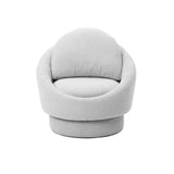 Sammy Light Grey Boucle Swivel Lounge Chair TOV-S54241 TOV Furniture