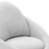 Sammy Light Grey Boucle Swivel Lounge Chair TOV-S54241 TOV Furniture