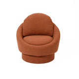 Sammy Saffron Red Boucle Swivel Lounge Chair TOV-S54242 TOV Furniture