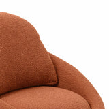 Sammy Saffron Red Boucle Swivel Lounge Chair TOV-S54242 TOV Furniture