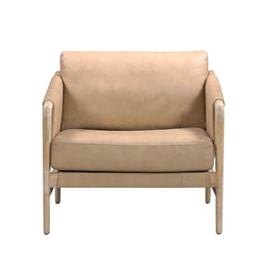 TOV Furniture Chakka Coastal-Inspired Leather Accent Chair - Handcrafted Elegance with Plush Comfort & Style TOV-S54256