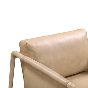 TOV Furniture Chakka Coastal-Inspired Leather Accent Chair - Handcrafted Elegance with Plush Comfort & Style TOV-S54256