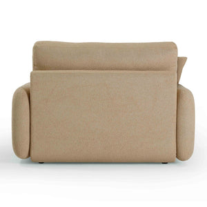 TOV Furniture Rachelle Tan Boucle Lounge Chair - Oversized Seating with Plush Comfort, Removable Cushions & Style TOV-S54355