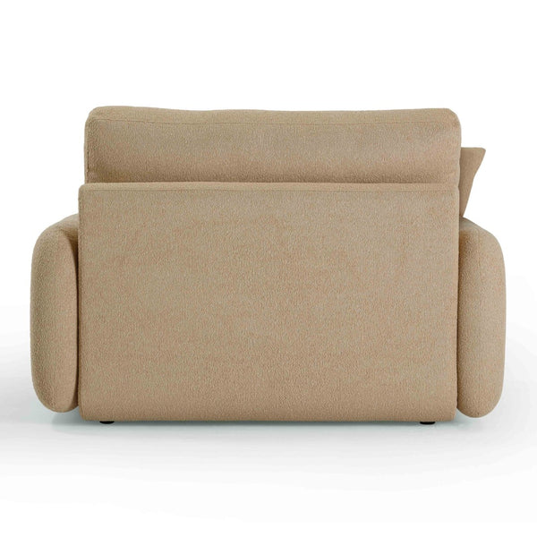 TOV Furniture Rachelle Tan Boucle Lounge Chair - Oversized Seating with Plush Comfort, Removable Cushions & Style TOV-S54355