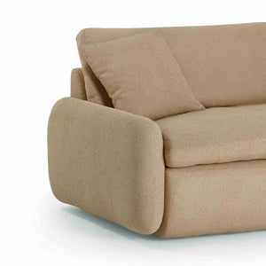 TOV Furniture Rachelle Tan Boucle Lounge Chair - Oversized Seating with Plush Comfort, Removable Cushions & Style TOV-S54355