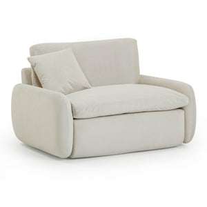 TOV Furniture Rachelle Cream Velvet Lounge Chair – Oversized Comfort & Modern Style for Cozy Living Spaces TOV-S54356