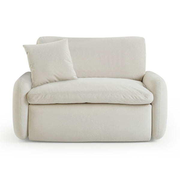 TOV Furniture Rachelle Cream Velvet Lounge Chair – Oversized Comfort & Modern Style for Cozy Living Spaces TOV-S54356