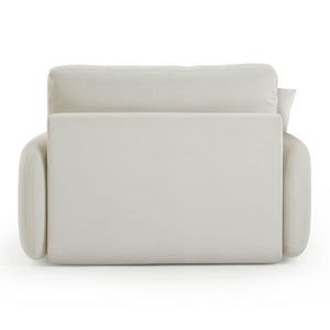 TOV Furniture Rachelle Cream Velvet Lounge Chair – Oversized Comfort & Modern Style for Cozy Living Spaces TOV-S54356