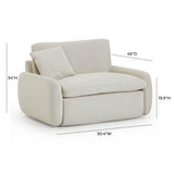 Rachelle Cream Velvet Lounge Chair TOV-S54356 TOV Furniture