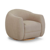 Judy Light Brown Boucle Swivel Chair TOV-S54361 TOV Furniture