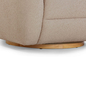 TOV Furniture Judy Modern Boucle Swivel Chair - Cozy Art Deco Accent Piece with 360° Motion for Any Space Taupe TOV-S54361