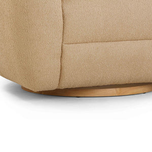 TOV Furniture Judy Modern Boucle Swivel Chair - Cozy Art Deco Accent Piece with 360° Motion for Any Space Honey TOV-S54363