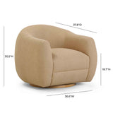 Judy Honey Boucle Swivel Chair TOV-S54363 TOV Furniture