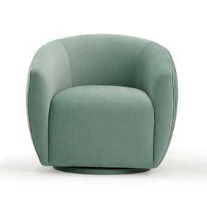 TOV Furniture Jordan Velvet Swivel Chair - Luxurious Comfort with Elegant Curves for Modern Living Spaces Sea Blue TOV-S54372