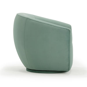 TOV Furniture Jordan Velvet Swivel Chair - Luxurious Comfort with Elegant Curves for Modern Living Spaces Sea Blue TOV-S54372