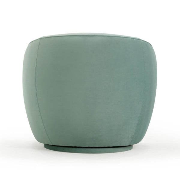 TOV Furniture Jordan Velvet Swivel Chair - Luxurious Comfort with Elegant Curves for Modern Living Spaces Sea Blue TOV-S54372