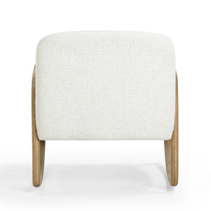 TOV Furniture Bonney Cream Performance Fabric Rocking Chair - Stylish Comfort with Durable Cane & Wood Design TOV-S54391